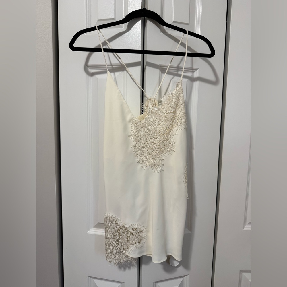 NWT RÓHE Satin Lace-Trim Cami Top (Size 42/US L) - Picture 3 of 8